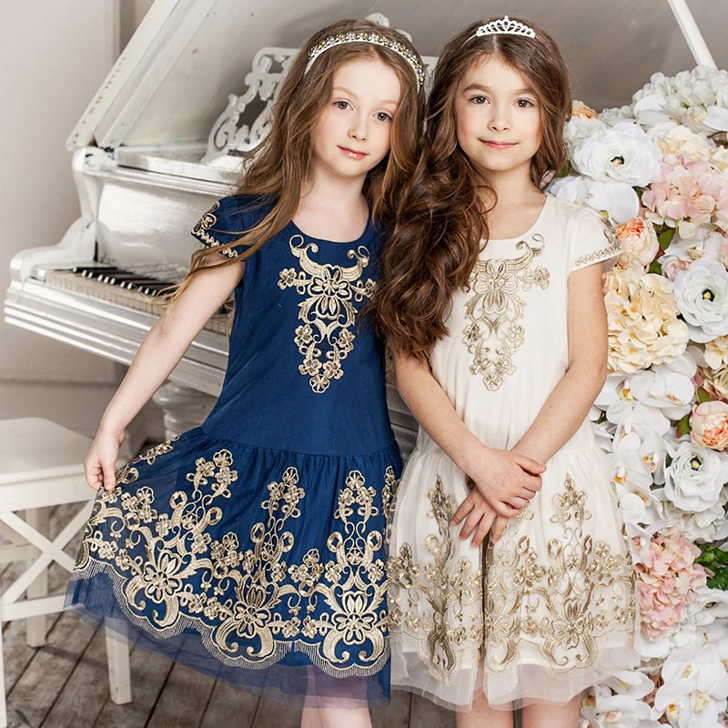Childdkivy Baby Girls Dress Summer Embroidery 2018 New Brand Princess For Kids Party Dresses Children Clothing | Детская одежда и