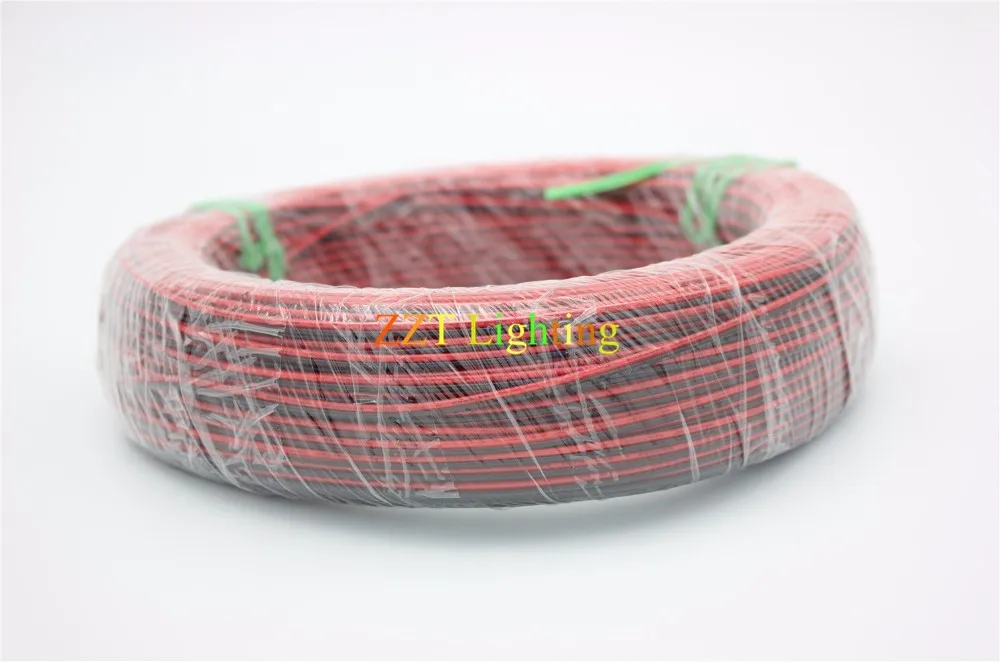 Медь 22awg, 2 pin красные, черные кабель, с ПВХ изоляцией провода, 22 AWG провод, электрический кабель, LED кабель, DIY соединение, расширить жильный