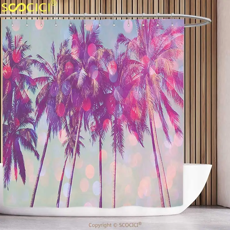 Polyester Douchegordijn Natuur Palmbomen Hawaiian Tropic Seashore