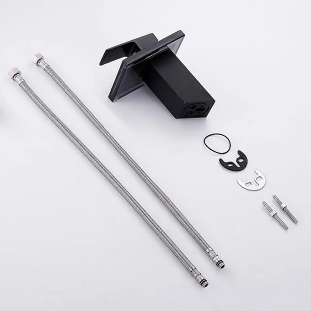 Painting Basin Faucet Bathroom Black Brass Faucet Painting Basin Sink Glass Waterfall Basin Tap Mixer Hot & Cold Water Faucet Painting Basin Faucet Bathroom Black Brass Faucet Painting Basin Sink Glass Waterfall Basin Tap Mixer Hot & Cold Water Faucet