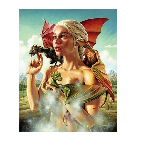 Cheia de Strass Dragão 5d Diy Pintura Daimond Cross stitch Game of Thrones 3d Mosaico Diamante Praça Pinturas Bordados