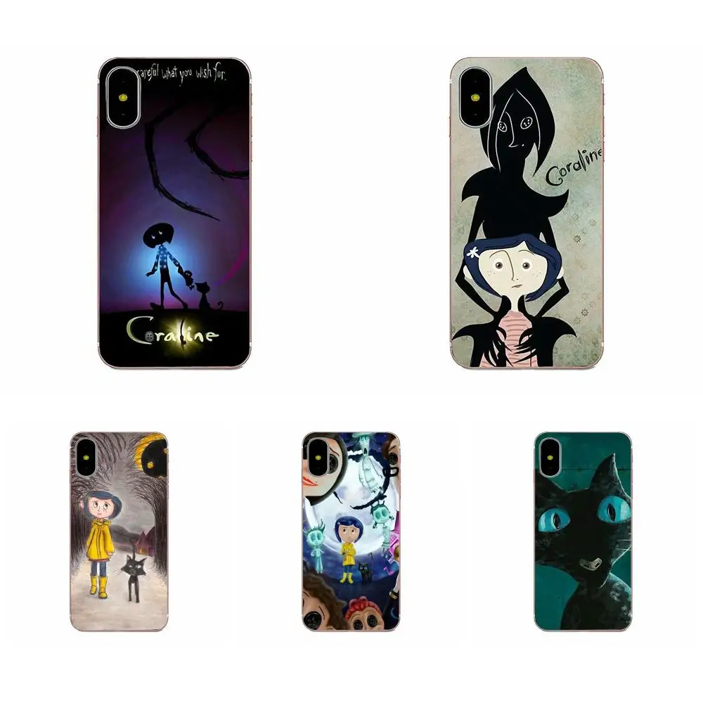 Прозрачный чехол для телефона Coraline Apple iPhone 4 4S 5 5C 5S SE 6 6S 7 8 Plus X XS Max XR | Мобильные