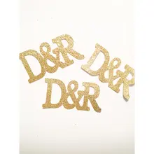 Блеск пользовательские Mr& Mrs Начальная буква конфетти для душа ребенка Украшение стола confettis Свадебные Scatters Декорации для вечеринок