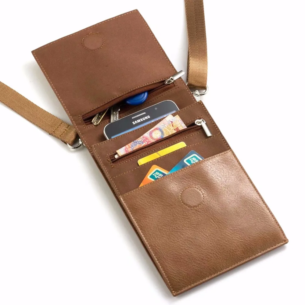 Universal Leather Shoulder Belt Phone Case Pouch For Xiaomi Redmi Note 5A Prime Mi 5X Mix 2 6 Plus Evo | Мобильные телефоны и