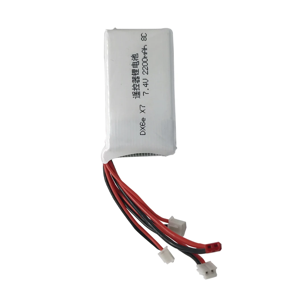 Lipo Аккумулятор 7 4 в 2200 мАч для Тараниса Q X7 DX6e DX6 передатчик пульт дистанционного