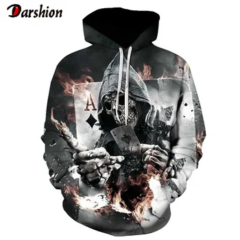 

Men Hoodies Ghost Fire Skull Print 3D Sweatshirt Hoodies For Women/Men Pullover Hoody Autumn Winter Sweatshirt Dropshipping