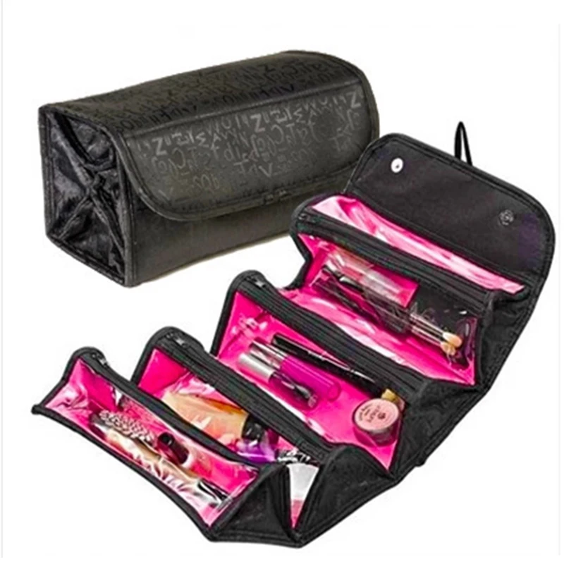 

Retractable Letter Cosmetic Bag Transparent Toiletry Organizer Folding Makeup Storage Bags Hanging Travel Organizer Necessaries