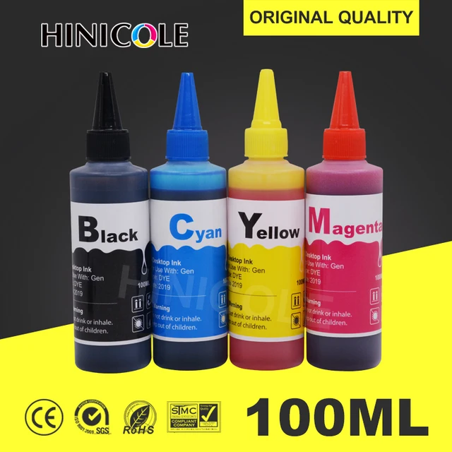 100ml Ink Refill Kit For HP 21 22 301 302 304 121 122 123 650 652 300 140 141 350 351 343 338 XL Cartridge Printer Dye Ink 1