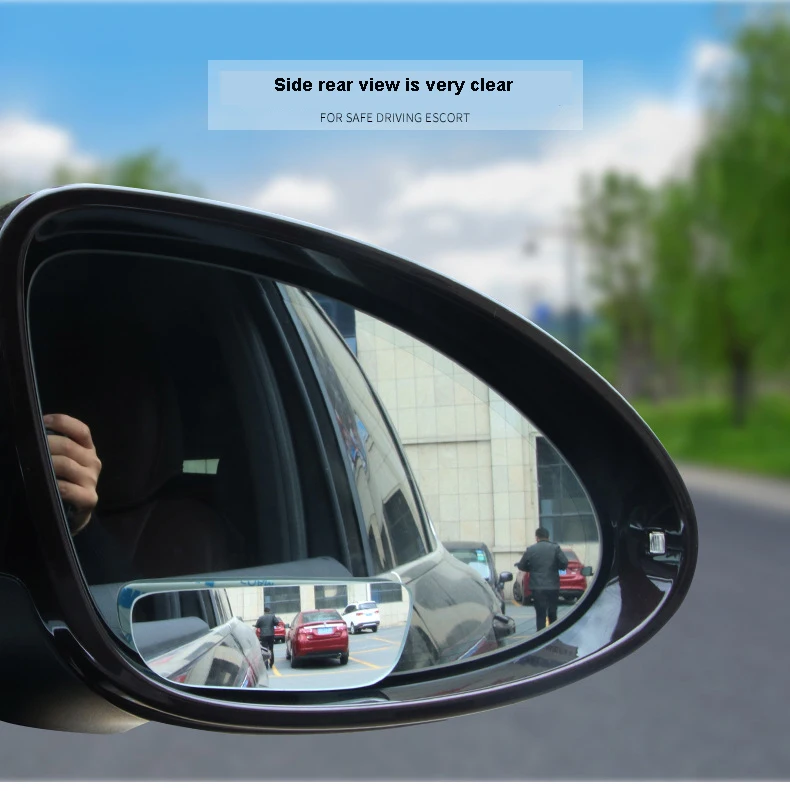 Широкоугольное зеркало для слепых зон, длинное зеркало заднего вида, регулируемые выпуклые зеркала для автомобилей, HD внутреннее и внешнее авто зеркало, 2 шт