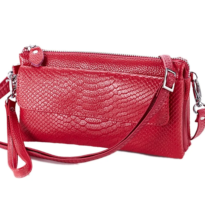 Вечерние сумки, кошелек из натуральной кожи, клатч, кошелек, карман для телефона, женская сумка через плечо, сумка-мессенджер, Minaudiere Bolsas Femininas - Цвет: roseo