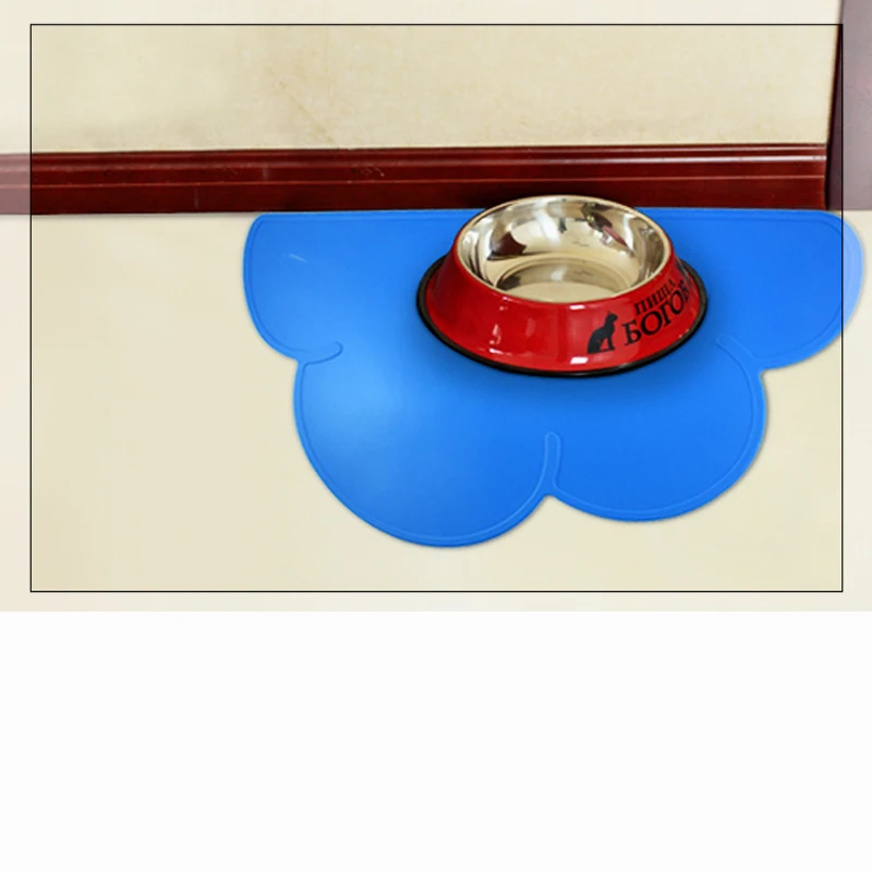 Pet Dog Bowl Mat Puppy Cat Feeding Mat Silicone Pad Cute Bed Dish Bowl