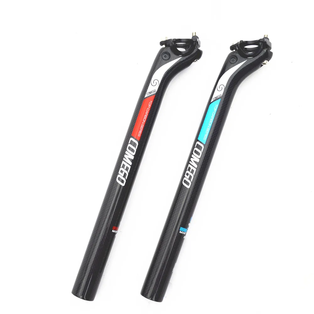 

super light full carbon MTB road bike seatpost bicycle parts 27.2/30.8/31.6*350/400 offset 25mm 3k finish