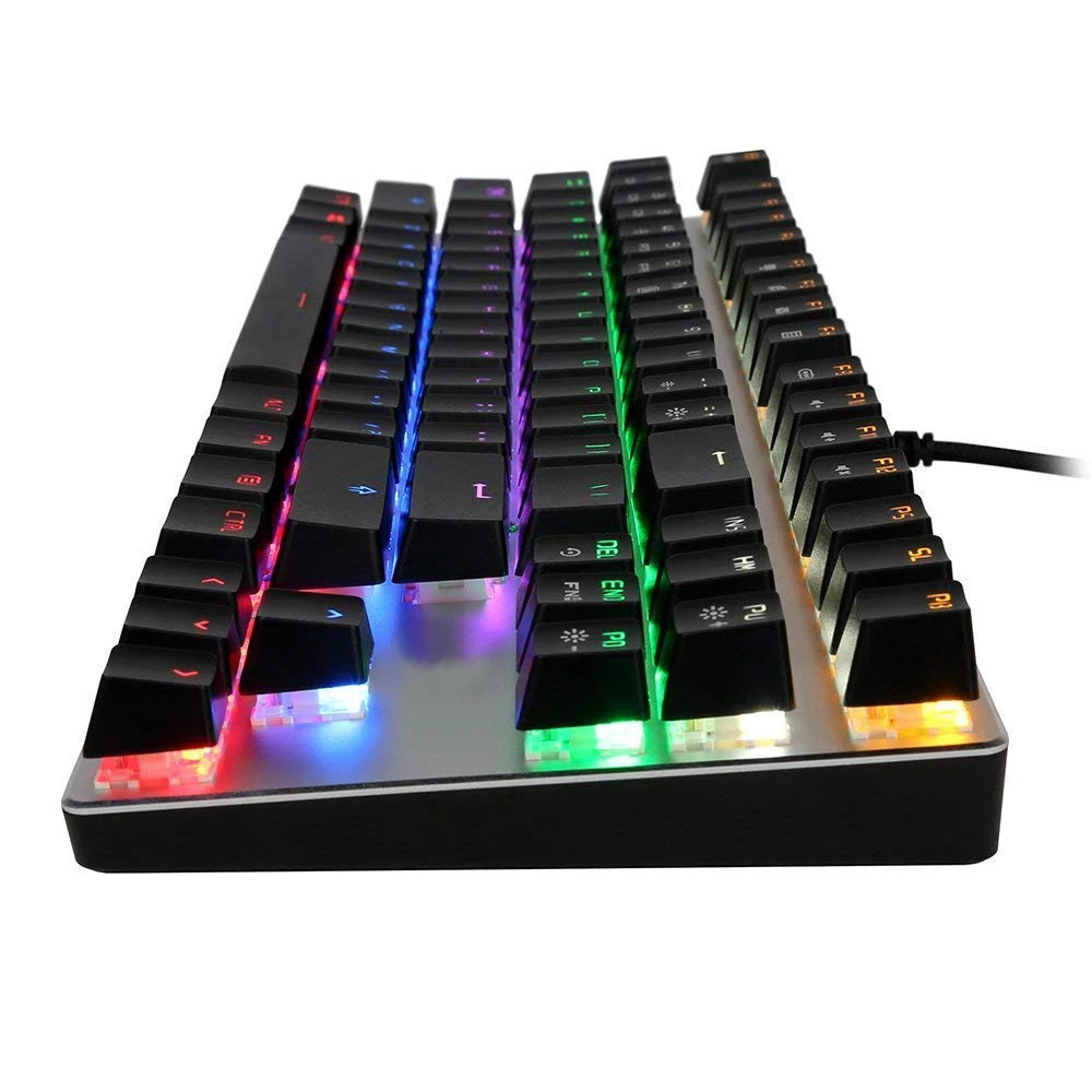 Mechanical Keyboard Gaming Keyboard LED Backlit Modes Metal Plate 100% Anti-ghosting keyboard for PC Mac Windows Gamers Mechanical Keyboard Gaming Keyboard LED Backlit Modes Metal Plate 100% Anti-ghosting keyboard for PC Mac Windows Gamers