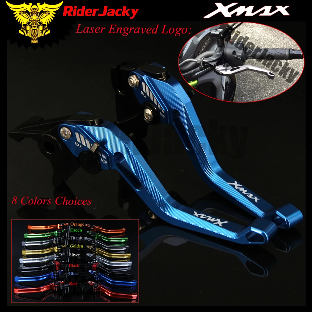 

RiderJacky 3D Rhombus Hollow Adjustable Motorcycle Brake Clutch Levers For Yamaha X-MAX 300 XMAX 2017-2018 17 18