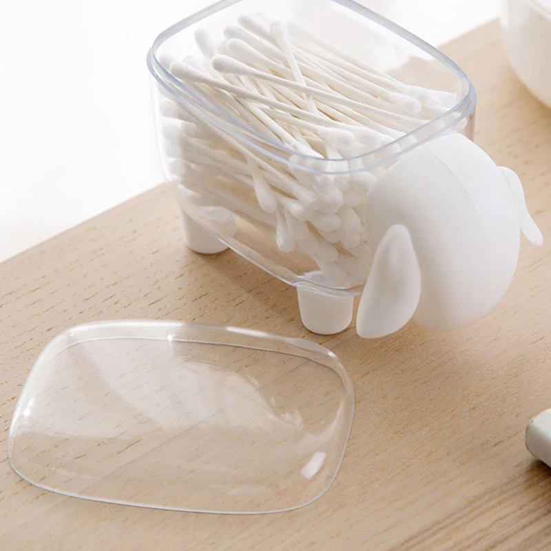 Cute Sheep Dust-proof Cosmetic Storage Box Visible Desktop Cotton Swab Tissue Articles Organizer Sundries Container Cute Sheep Dust-proof Cosmetic Storage Box Visible Desktop Cotton Swab Tissue Articles Organizer Sundries Container