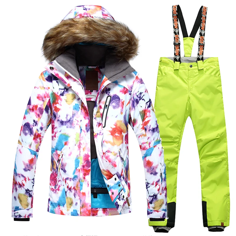 الشتاء Gsou الثلوج 2018 جديد النساء بدلة تزلج سوبر الدافئة الملابس التزلج على الجليد سترة + السراويل دعوى يندبروف ماء الشتاء ارتداء الشتاء Gsou الثلوج 2018 جديد النساء بدلة تزلج سوبر الدافئة الملابس التزلج على الجليد سترة + السراويل دعوى يندبروف ماء الشتاء ارتداء