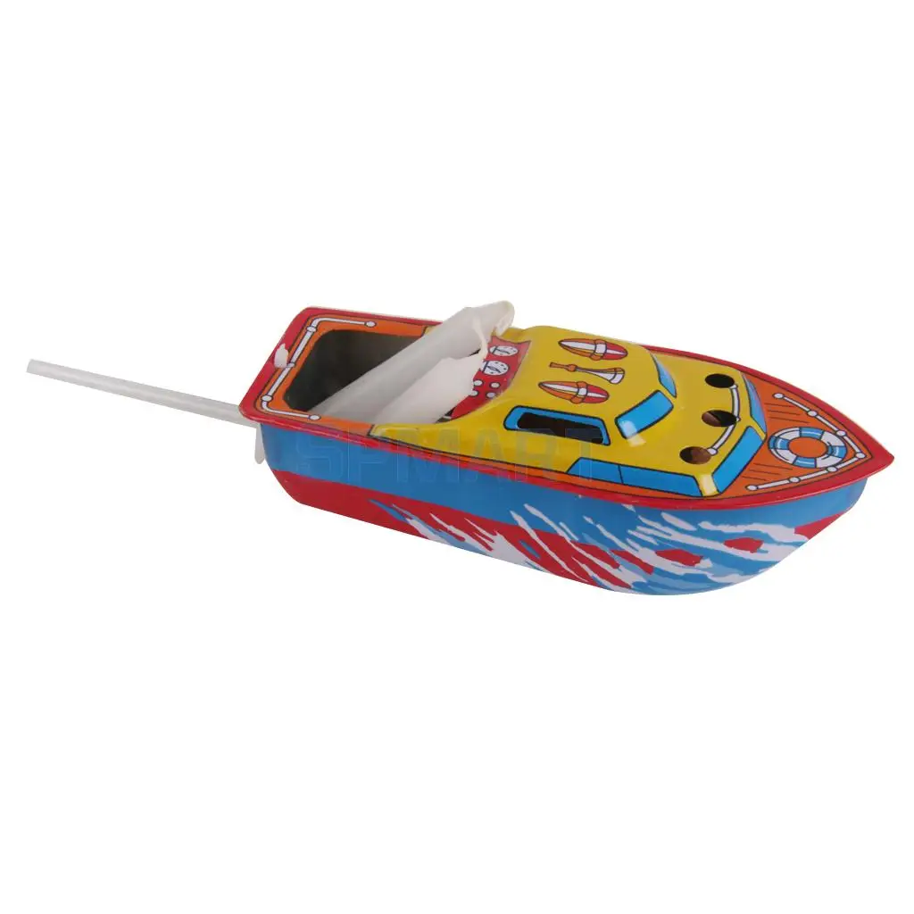 Kids Vintage Iron Pop Pop Candle Boat Tin Toy Collectible Novelty