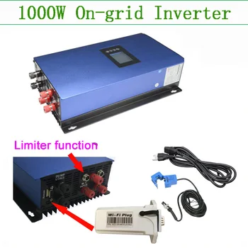 

On-grid wind inverter Pure Sine wave 1000W bult in limiter and wifi tracking grid tie inverter 1kw 230v with LED display