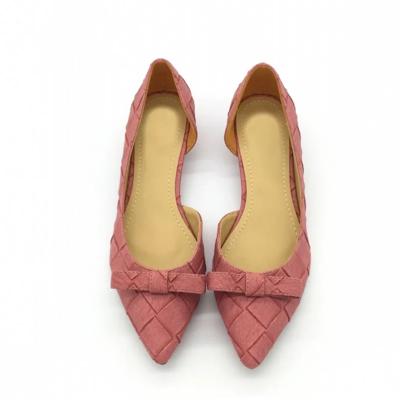 BEYARNE/женские туфли-лодочки с бантом; сезон весна-осень; женские туфли-лодочки D'Orsay на низком каблуке без застежки; женские тонкие туфли на шпильке