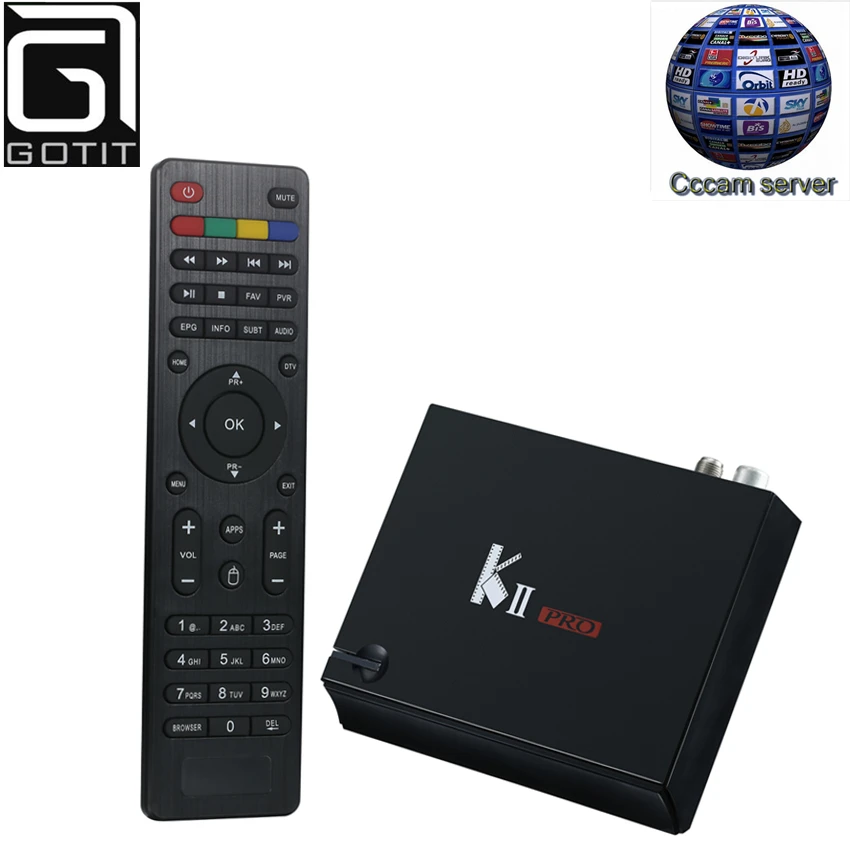 K2 קי PRO אנדרואיד DVB-Combo קולט DVB-S2 DVB-T2 מקלט עם 1 שנה CCcam אירופה כדי לצפות ספרד איטליה צרפת בריטניה לטרוף טלוויזיה