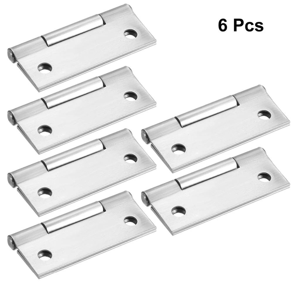 

Uxcell Newest 6Pcs Iron 3.5"/2.95"/2.48"/1.97"/3.94" Home DIY Hinge Silver Door Cabinet Hinges Fittings Brushed Chrome Plain