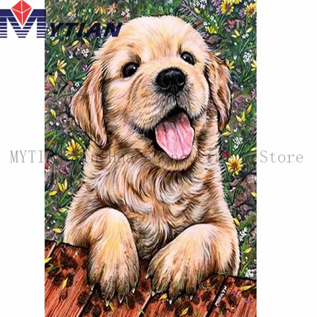 18092827 MYTIAN 5D DIY Diamond Painting Sweet Puppy Dog 3d Diamond Embroidery Art Kit Easy and Fast Handmade Crafts Cross Stitch Decor