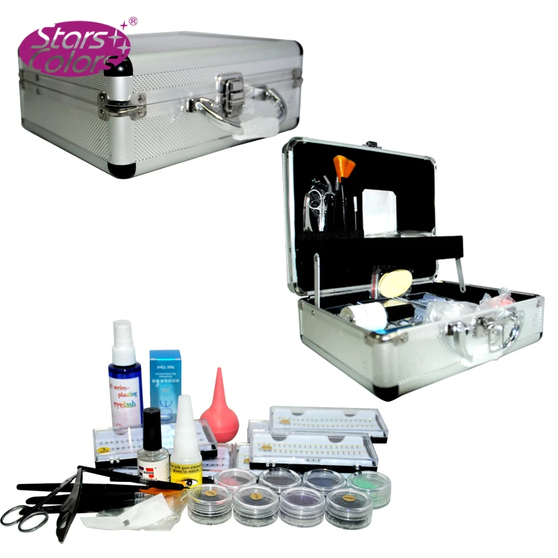 Case para Ferramentas de Beleza Camadas Duplas Enxertia Cílios Extension Kit Conjunto Completo Maquiagem Enxerto