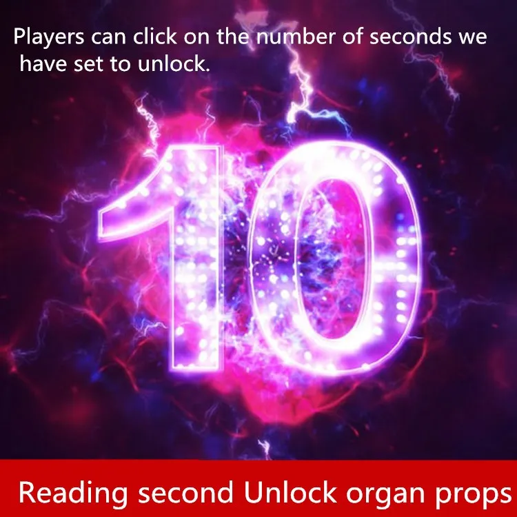 

9527 escape room props Time limit organ Players can click on the number of seconds we have set to unlock escape room game