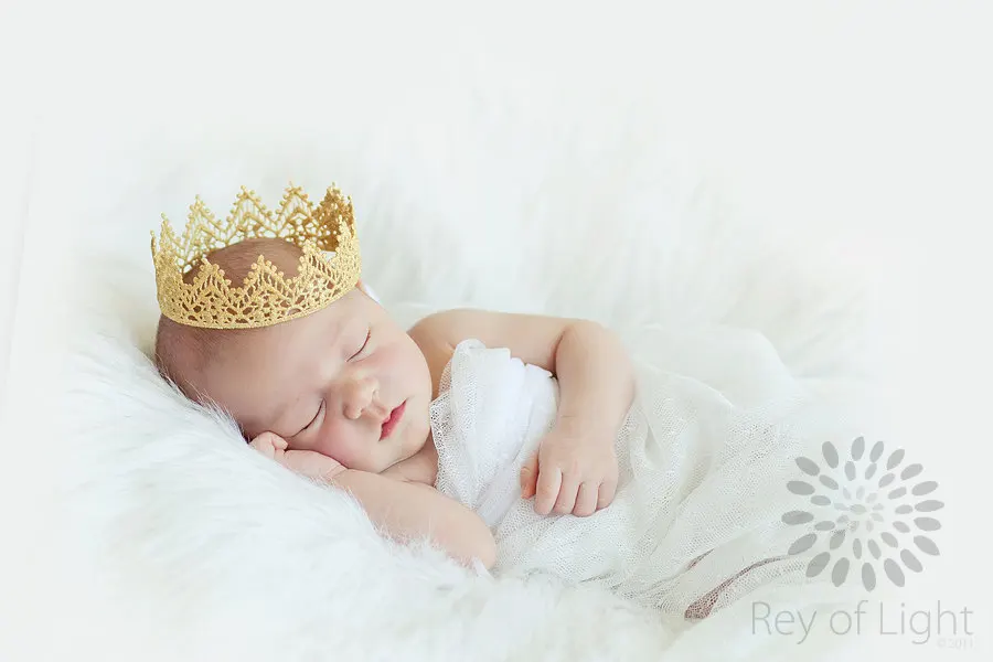 Популярная маленькая золотая кружевная Корона реквизит для фотосъемки