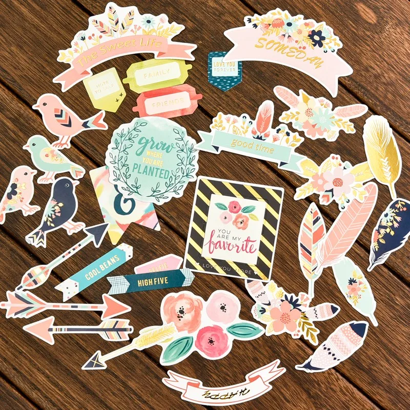 

KSCRAFT Love You paper die cuts for DIY scrapbooking/photo album Decoration Crafts 30pcs