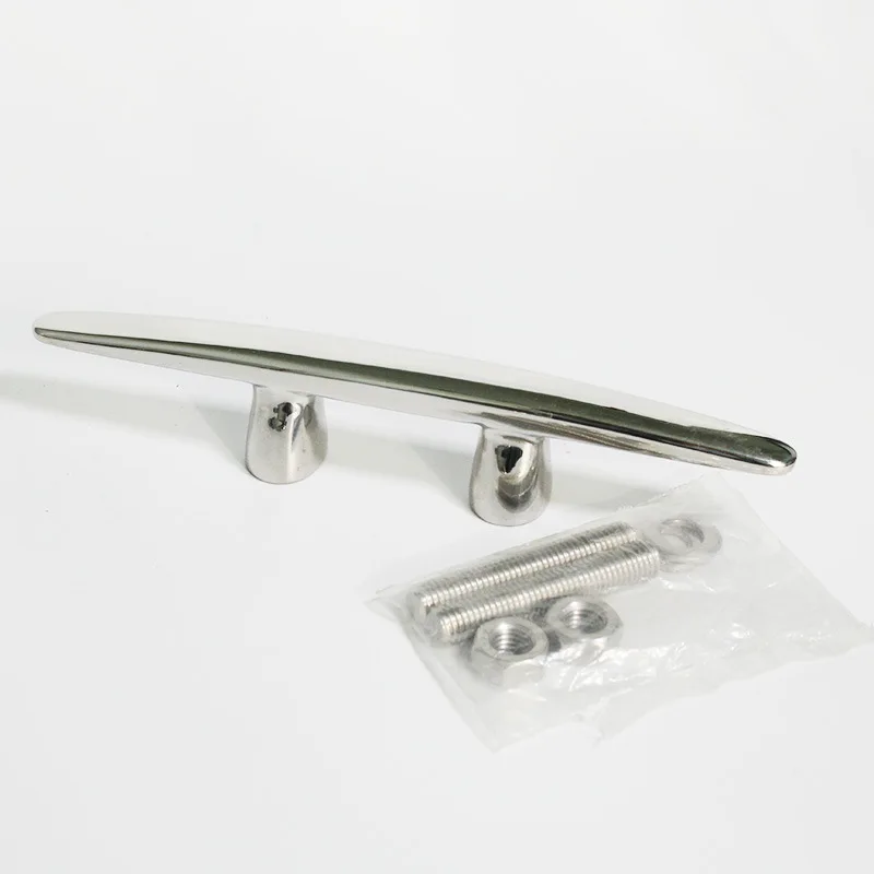 Pack of 2 Boat Cleat 6/" Stainless Steel Stud Mount Boat Marine