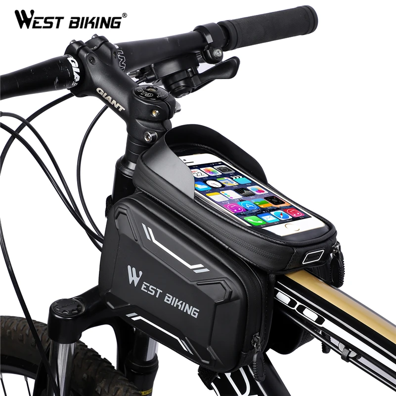 الغربية ركوب الدراجات دراجة أكياس الجبهة الإطار عالية الجودة MTB الدراجة حقيبة اكسسوارات الدراجات للماء شاشة اللمس أعلى أنبوب الهاتف حقيبة