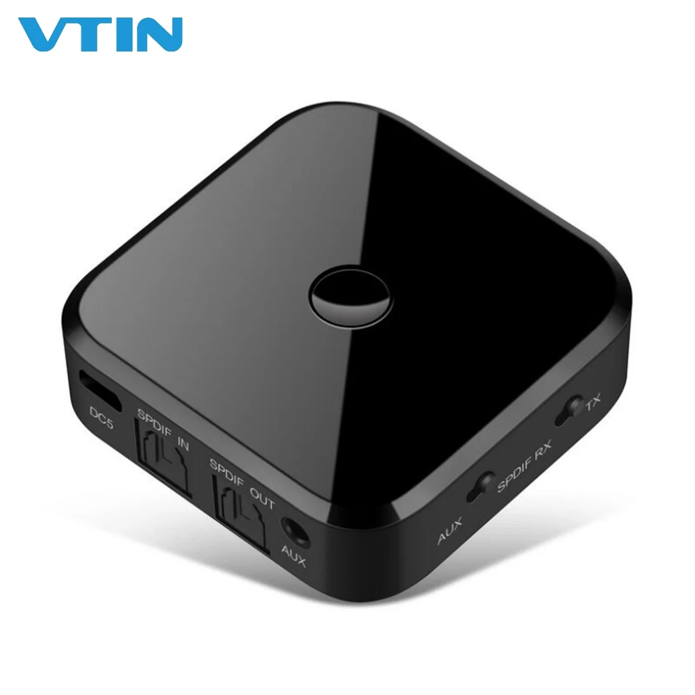 

VTIN HIFI Wireless Receiver Transmitter Audio 3.5mm SPDIF Optical Fiber Adapter 2 in1 Bluetooth 5.0 Adapter for PC TV Headphones