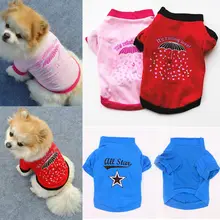 Весенне-осенняя футболка для собак с буквенным принтом; Мягкая Повседневная футболка для щенков; одежда для домашних животных; распродажа