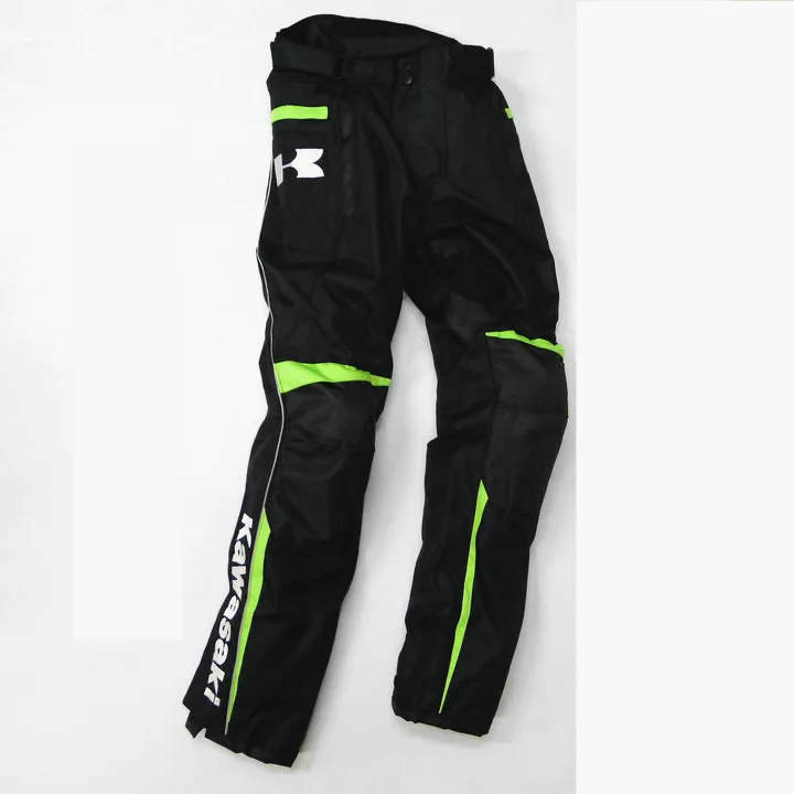 

Free Shipping Winter motorcycle riding pants MOTOGP Kawasaki Team Pants Motocross Off-Road Racing Trousers With Protector