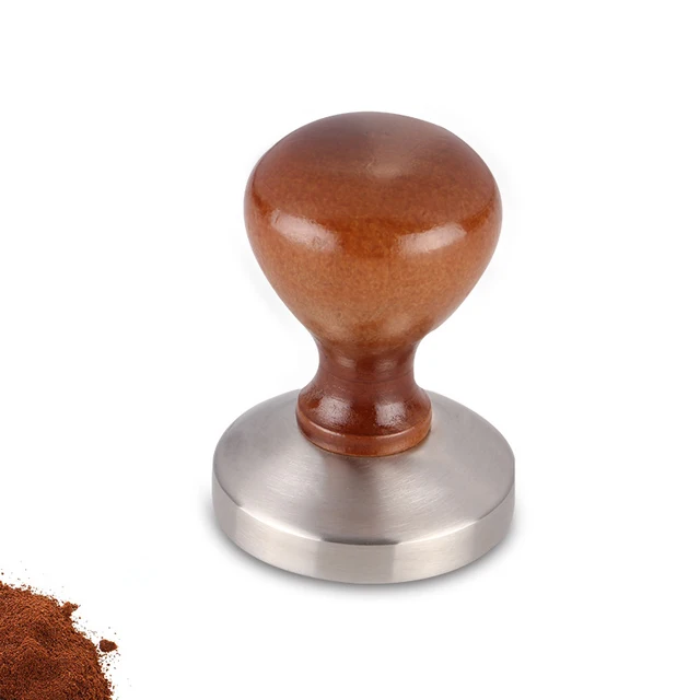 Best Price  58mm Tamper for Coffee and Espresso, 304 Stainless Steel Base with Solid Wood Handle