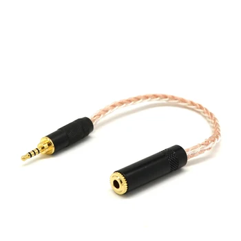 

2.5mm Male To 3.5mm Female Adpter Single Crystal Copper Silver Plated Audio Cord Male 2.5mm To Female 3.5mm for Player