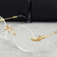 Унисекс модный бренд дизайн без оправы сплав супер светильник Золото Серебро оптические очки высокое качество близорукость УФ оправы для очков