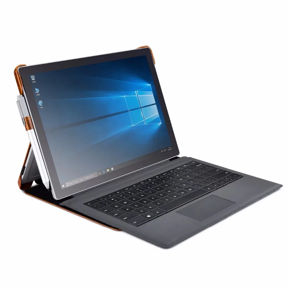 Icarer винтажный Чехол книжка из натуральной кожи для Surface Pro 7 8 Ретро вощеной 6 5 4