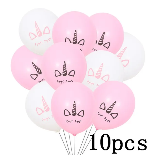 Happy Birthday Unicorn Banners Unicornio Party Foil Balloons Cake