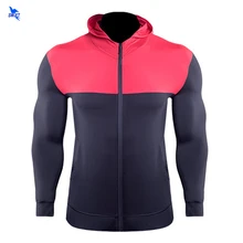 Тонкая мужская куртка для бега с капюшоном, на молнии, для фитнеса, для бодибилдинга, для спортзала, одежда с капюшоном, плотно облегающие куртки с капюшоном для тренировок