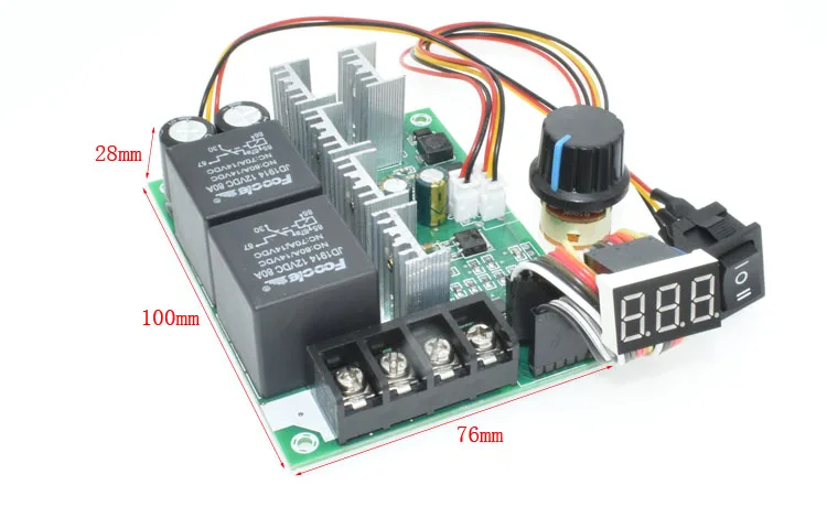 ШИМ контроллер скорости двигателя постоянного тока щетка редуктор передний обратный переключатель disgical 40A 12V 24V 36V 10V-55