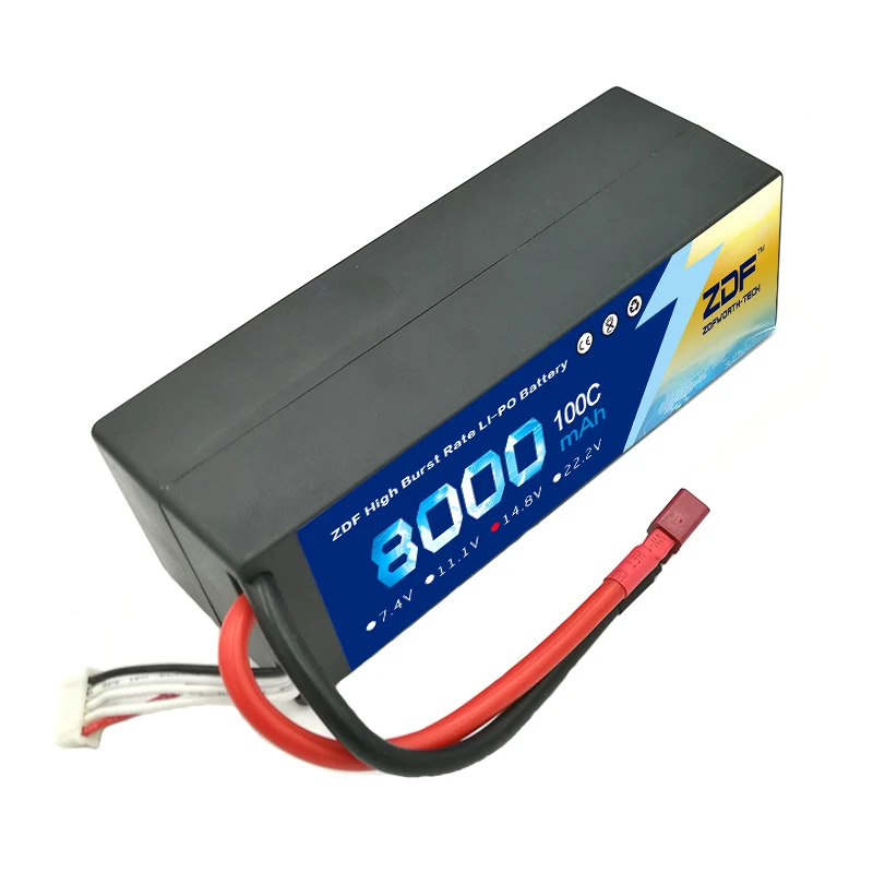 ZDF 2 шт./лот Lipo RC аккумулятор 4S 14,8 V 8000mAh 100C Max 200C Жесткий Чехол Для RC автомобиля грузовика лодки вертолета квадрокоптера