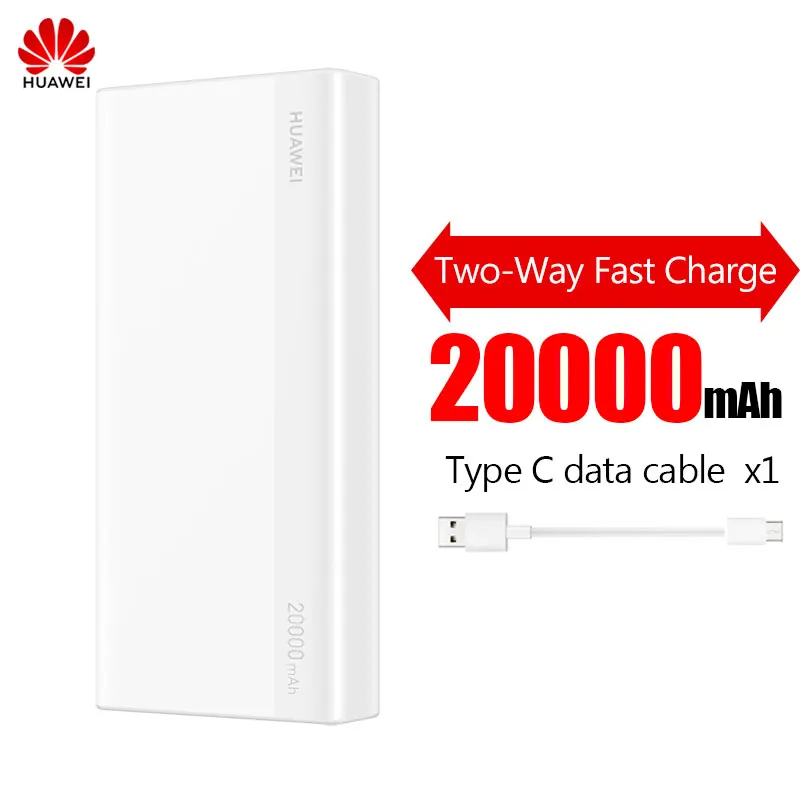 Huawei Quick Charge Мощность банк 20000 мАч 10000 Тип-C Максимальная 18 Вт 9 V/2A Портативный быстро Зарядное устройство для Honor 10 V20 Magic 2 Nova 3 4