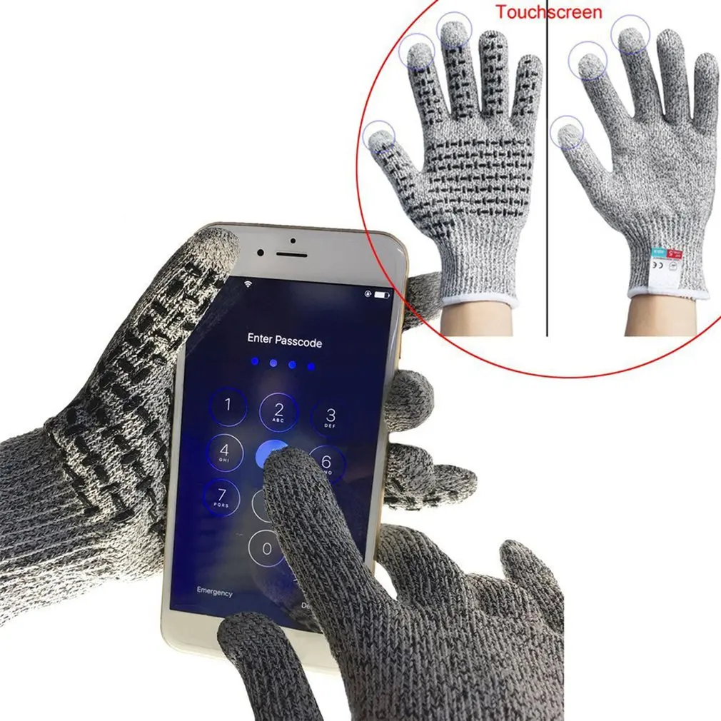 Перчатки с защитой от порезов CE стандартный уровень 5 защитные перчатки с защитой от порезов HPPE материал защитные перчатки для мужчин и