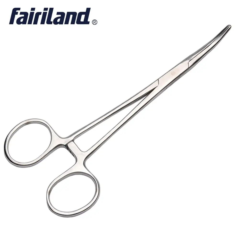 Fairiland 18cm/7'' Bent Nose Fishing Forceps All Stainless Steel