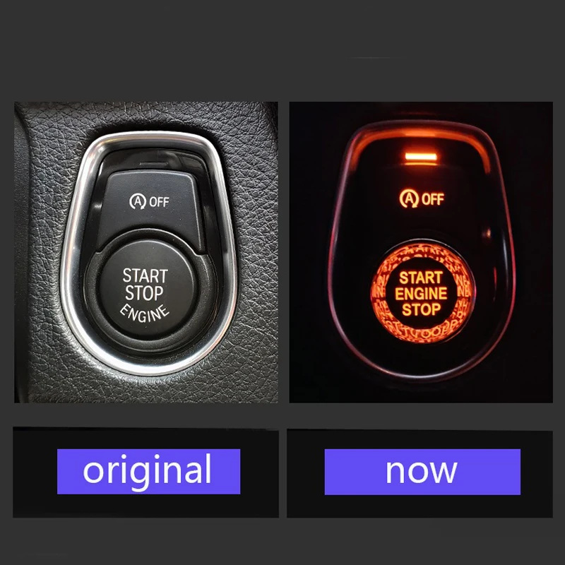 

Start Stop Engine Button One-Key Switch Cover Decor Non-rusting For BMW-X Series