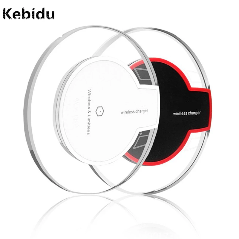 

Kebidu Fashion Newest Qi LED Transparen Wireless Charger Limitless Charging Pad Usb for Samsung Galaxy S6 S7 Edge S8 Plus