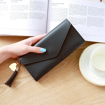 

Simple fashion Women's long wallets new heart-shaped pendant clutch Multi-functional women's purse and wallet