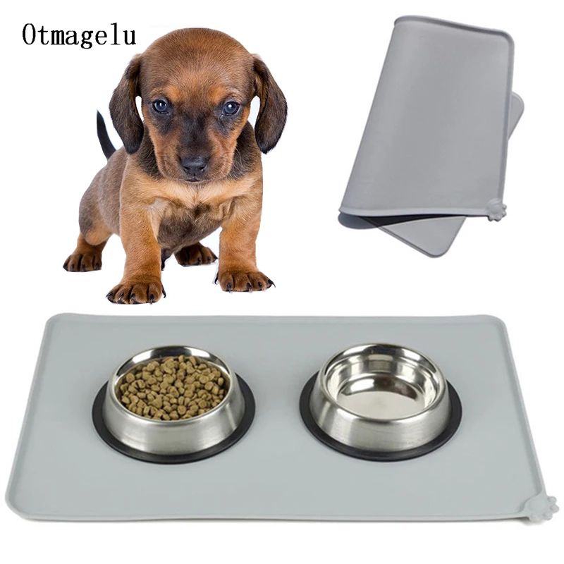 Foldable Pet Food Pad Dog Feeding Placemat Waterproof Pet Mat For Dog Cat Silicone  Easy Washing Pet Bowl Drinking Mat